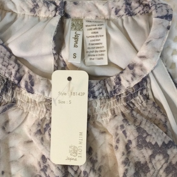 Japna Snake High Neck Split Back Dress Sz S - Picture 7 of 10